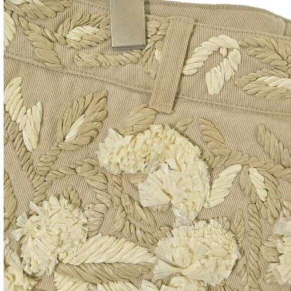 CULT GAIA  MSRP $850  Kian shorts Embroidered Floral Beige Women's Shorts - Picture 11 of 13